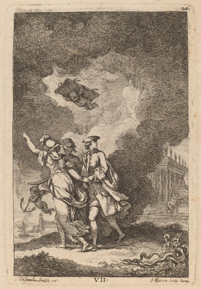 I komme til Roma: pl. 7 av Franz Edmund Weirotter after Étienne de Lavallée Poussin