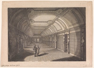 Biblioteket til klosteret Sainte-Geneviève i Paris av Franz Ertinger