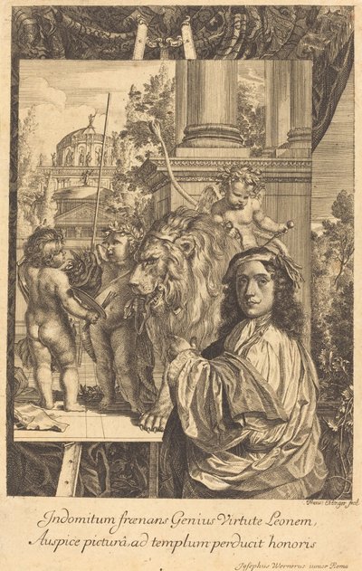 Selvportrett av Joseph Werner av Franz Ertinger after Joseph Werner