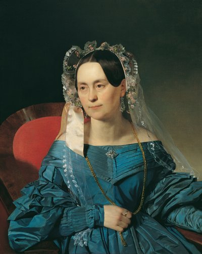 dame i blå kjole av Franz Eybl