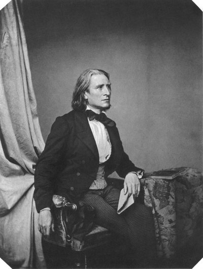 Franz Liszt, ungarsk komponist og pianist, ca 1860 av Franz Hanfstaengl