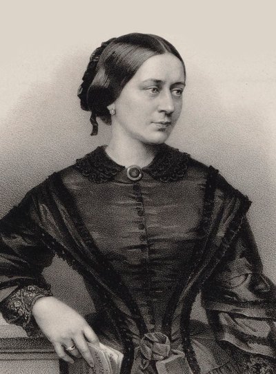 Portrett av Clara Schumann 1819-1896, 1860. av Franz Hanfstaengl