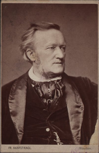 Portrett av komponisten Richard Wagner 1813-1883, før 1877. av Franz Hanfstaengl