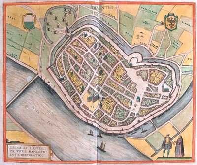 Deventer, Nederland (gravering av Franz Hogenberg