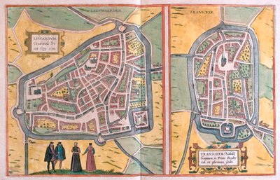 Franeker, Nederland (gravering av Franz Hogenberg