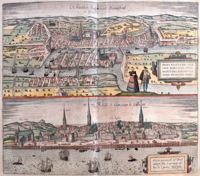 Kaliningrad, Russland - Riga, Latvia (gravering av Franz Hogenberg