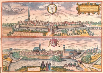 Krempe og Rendsburg, Tyskland (gravering av Franz Hogenberg
