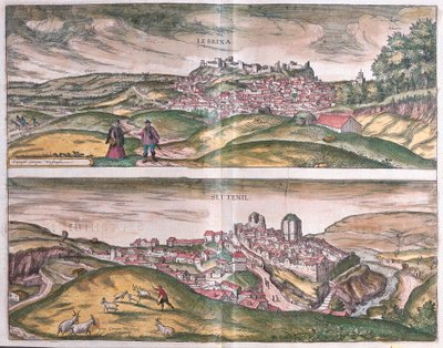 Lebrija og Setenil - Spania (gravering av Franz Hogenberg