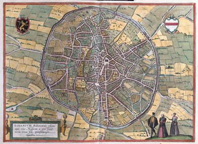 Leuven, Belgia (gravering av Franz Hogenberg
