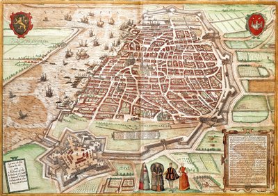 Kart over Antwerpen (gravering av Franz Hogenberg
