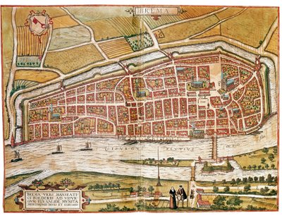 Kart over Bremen (gravering av Franz Hogenberg