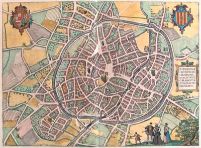 Mechelen, Belgia (gravering av Franz Hogenberg
