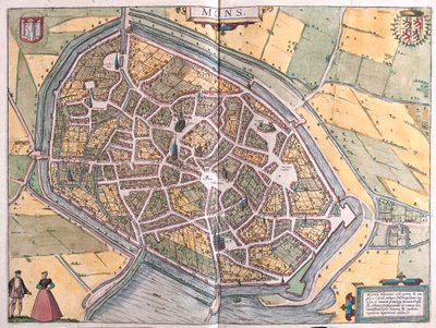 Mons, Belgia (gravering av Franz Hogenberg