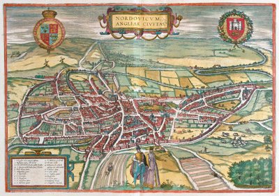 Norwich - Storbritannia (gravering av Franz Hogenberg