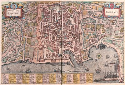 Palermo, Italia (gravering av Franz Hogenberg