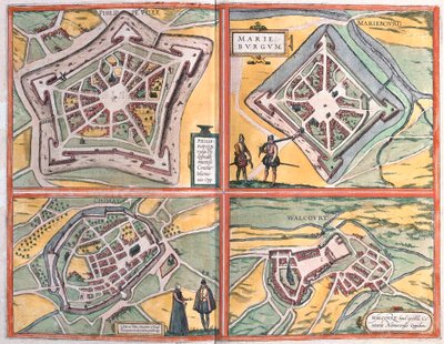 Philippeville, Mariembourg, Chimay og Walcourt, Belgia (gravering av Franz Hogenberg