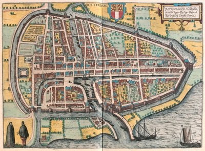 Rotterdam, Nederland (gravering av Franz Hogenberg