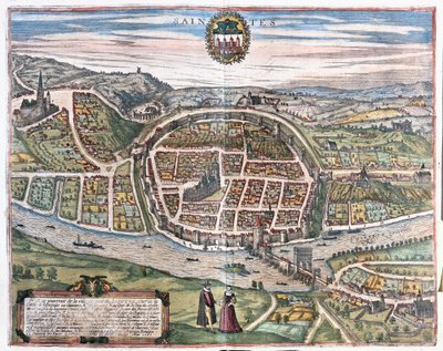 Saintes, Frankrike av Franz Hogenberg