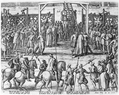 Scener med henging i Flandern, 1570 av Franz Hogenberg