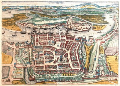 Szczecin, Polen (gravering av Franz Hogenberg