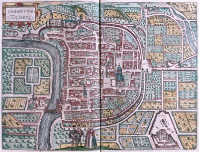 Trento, Italia (gravering av Franz Hogenberg
