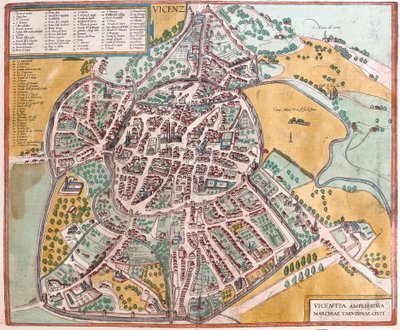 Vicenza, Italia (gravering av Franz Hogenberg