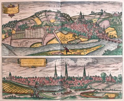 Werden og Essen, Tyskland (gravering av Franz Hogenberg