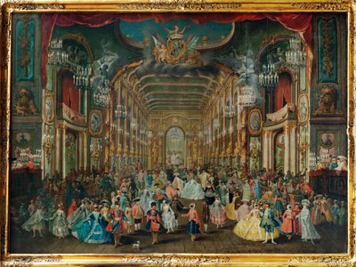 Kostymeball i Bonns residensteater … av Franz Jakob Rousseau
