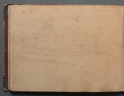 Album med utsikt over Roma og omegn, Landskapsstudier, side 29b: Landskapsstudie. av Franz Johann Heinrich Nadorp