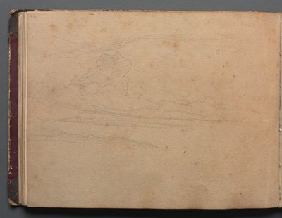 Album med utsikt over Roma og omegn, Landskapsstudier, side 29b: Landskapsstudie av Franz Johann Heinrich Nadorp