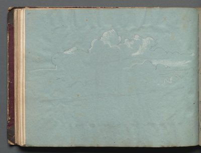 Album med utsikt over Roma og omgivelsene, landskapsstudier, side 36b: Skystudie. av Franz Johann Heinrich Nadorp