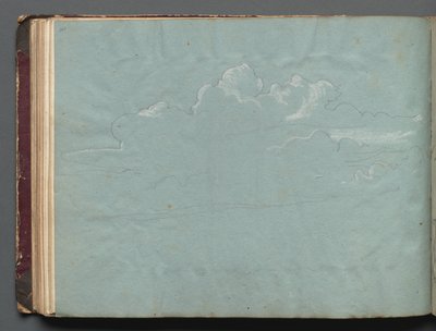 Album med utsikt over Roma og omgivelsene, landskapsstudier, side 36b: Skystudie av Franz Johann Heinrich Nadorp
