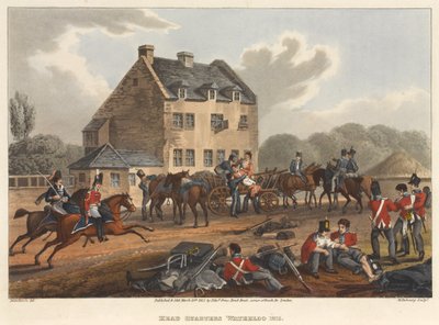 Head Quarters Waterloo 1815, gravert av M. Dubourg, 1819 (farget akvatint) av Franz Joseph Manskirch