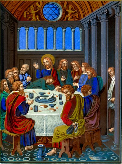 Representasjon av Nattverden på emaljert kobber, 1500-tallet 1849. av Franz Kellerhoven