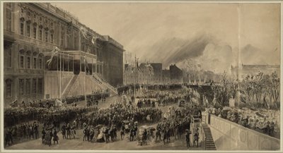 Utkast til hyllest foran kong Fredrik Vilhelm IV av Franz Krüger