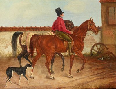Rytter som leder en hest og hund (etter Franz Krüger) av Franz Krüger