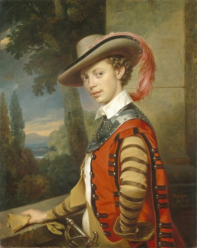 Portrett av prins Nikolai Saltykov i fancy kjole, 1850 av Franz Krüger