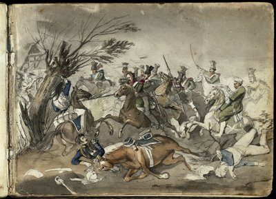 Kampscene av Franz Krüger