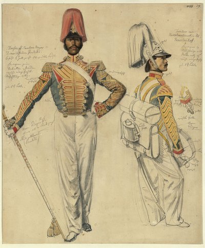 Tamburmajor Vasilij Kosarev, regimentstrommeslager Kuzma Krasilnikov av Franz Krüger