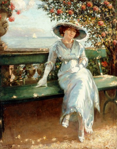 Ettermiddag ved havet, Cannes av Franz M. Melchers