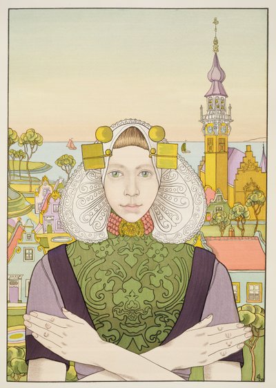 Dutch Girl, 1897, fra LEstampe Moderne, utgitt Paris 1897-99 av Franz M. Melchers