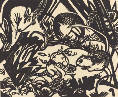 Animal Legend Tier Legend, 1912. av Franz Marc