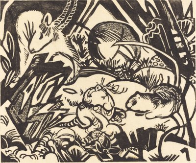Animal Legend Tier Legend, 1912. av Franz Marc