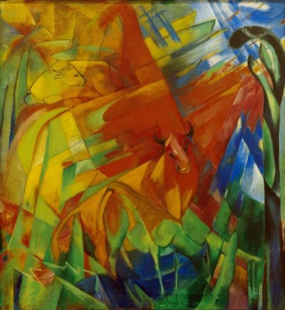 Bilde med storfe II av Franz Marc