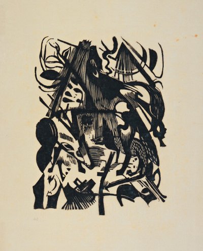 Ulvens fødsel av Franz Marc