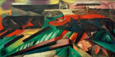 The Wolves (Balkankrig) av Franz Marc
