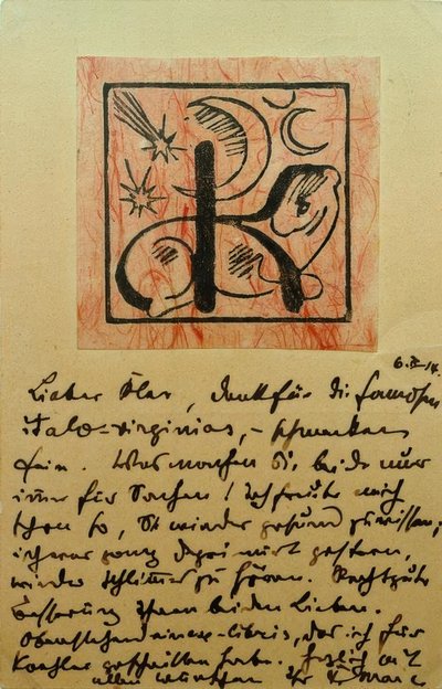 Exlibris Bernhard Koehler av Franz Marc