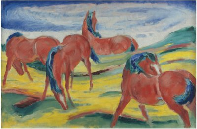 Beitehester III, 1910 av Franz Marc