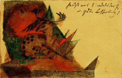 Liggende hjort av Franz Marc