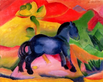 Lille blå hest, 1912 av Franz Marc